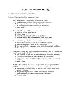 Social Feeds Exam #1 (Key)