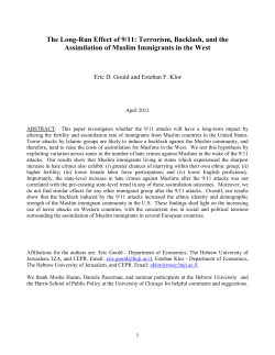 The Long-Run Effect of 9/11