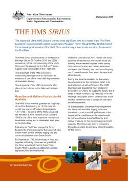 The HMS Sirius