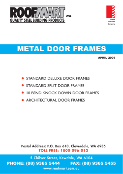 roofmart-door-frames.. - Johns Building Supplies