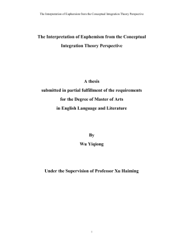 The Interpretation of Euphemism from the Conceptual Integration
