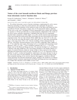 Nature of the crust beneath northwest Basin and Range province