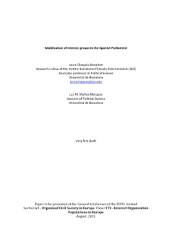 Mapping the Interest Groups Participation in the Spanish Parliament