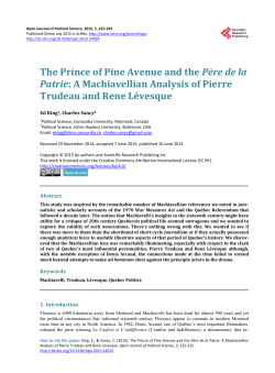 The Prince of Pine Avenue and the P&egrave;re de la Patrie