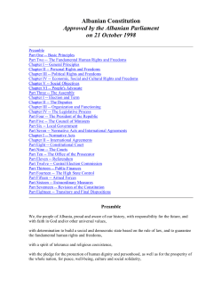 Albanian Constitution - United Nations Information Centres