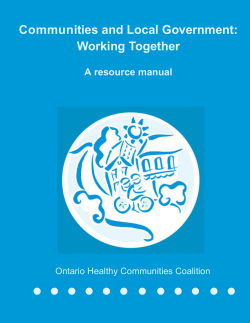 Communities and Local Government Working Together A Resource