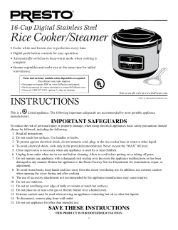 16-Cup Digital Stainless Steel Rice Cooker/Steamer
