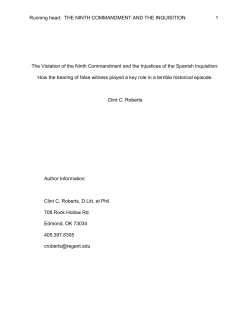 The Violation of the Ninth Commandment and