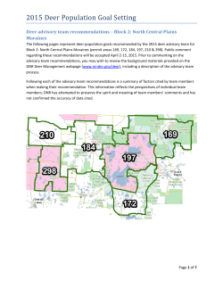 Block 2 Advisory Team Recommendations
