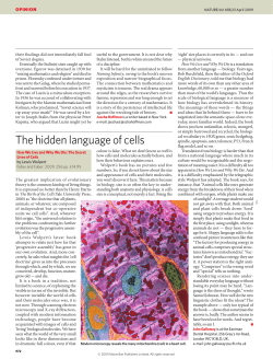 The hidden language of cells