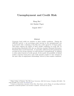 Unemployment and Credit Risk - Fisher College of Business