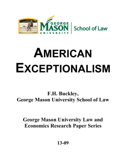 american exceptionalism - George Mason University