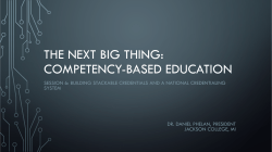 Competency-based education Journey