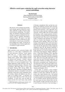 Effective search space reduction for spell correction using character