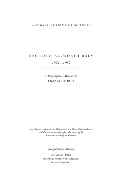 reginald aldworth daly - National Academy of Sciences
