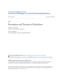 Preemption and Theories of Federalism