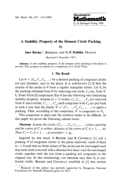 A stability property of the densest circle packing