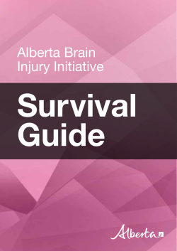 Alberta Brain Injury Initiative Survival Guide