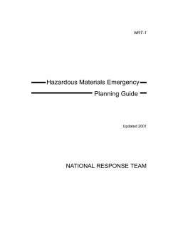 Hazardous Materials Emergency Planning Guide 2001