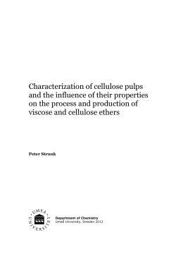 Characterization of cellulose pulps and the influence