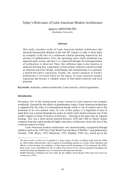 TodayГs Relevance of Latin American Modern Architecture