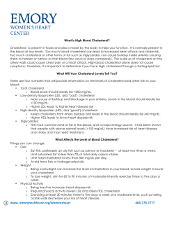 Good vs. Bad Cholesterol