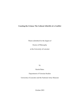 Curating the Crimea: The Cultural Afterlife of a Conflict