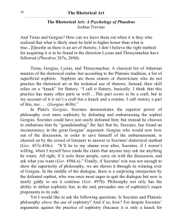 The Rhetorical Art The Rhetorical Art: A Psychology