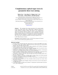 Complementary optical rogue waves in parametric three