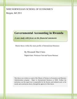 Governmental Accounting in Rwanda