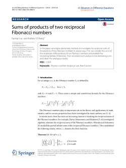 Sums of products of two reciprocal Fibonacci numbers | SpringerLink