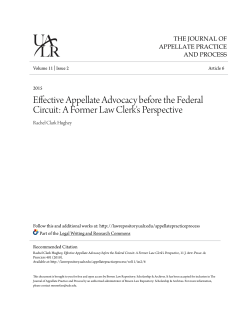 Effective Appellate Advocacy before the Federal Circuit: A Former