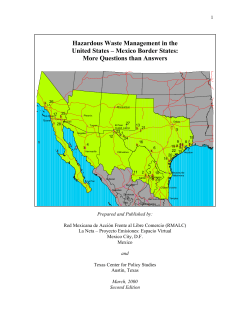 Hazardous Waste Management in the United States &ndash; Mexico
