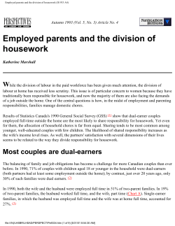 Employed parents and the division of housework (IS