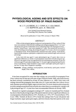 physiological ageing and site effects on wood