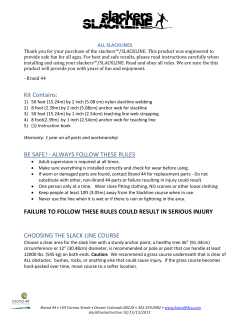 Slackline Instructions