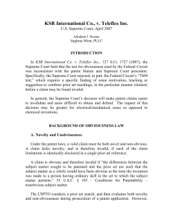 KSR International Co., v. Teleflex Inc.