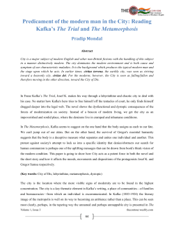 Predicament of the modern man in the City: Reading