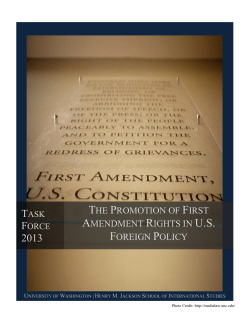 the promotion of first amendment rights in us foreign policy