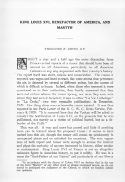 King Louis XVI, Benefactor of America, and Martyr