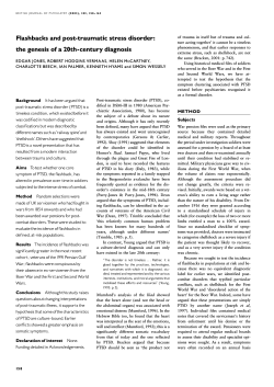 Flashbacks and post-traumatic stress disorder