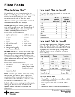 Fibre Facts - Alberta Health Services