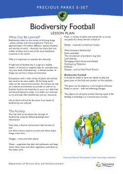 Biodiversity Football - Tasmania Parks and Wildlife