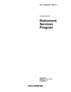 Army Regulation 600-8-7 - Service Member and Family Support Office