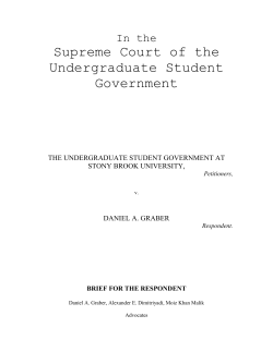Supreme Court of the Undergraduate Student