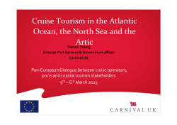 Cruise Tourism in the Atlantic Ocean, the North Sea and the Artic