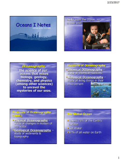 Ocean Waves and Tides - Mrs. Burkey