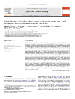 Thermal biology of bonefish (Albula vulpes) in Bahamian coastal