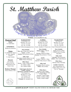 August 28th Bulletin