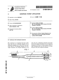Toothbrush with toothpaste dispenser - European Patent Office